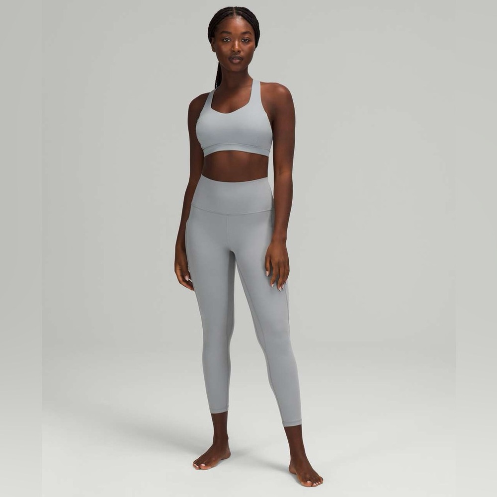 Lululemon Free to Be Bra Womens 6 Grey Sports Bra Light Support C D Cup Longline - Picture 4 of 6